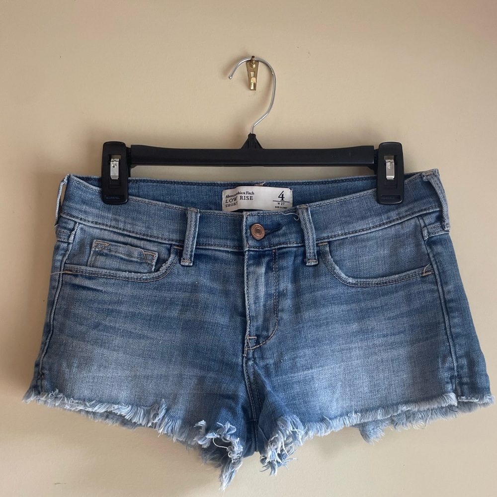 Abercrombie low rise jean shorts